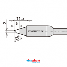 Mỏ hàn, tips hàn cho máy hàn thiếc RX-85HRT-2BC GOOT