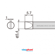 Mỏ hàn, tips hàn cho máy hàn thiếc RX-80HRT-5.4D GOOT